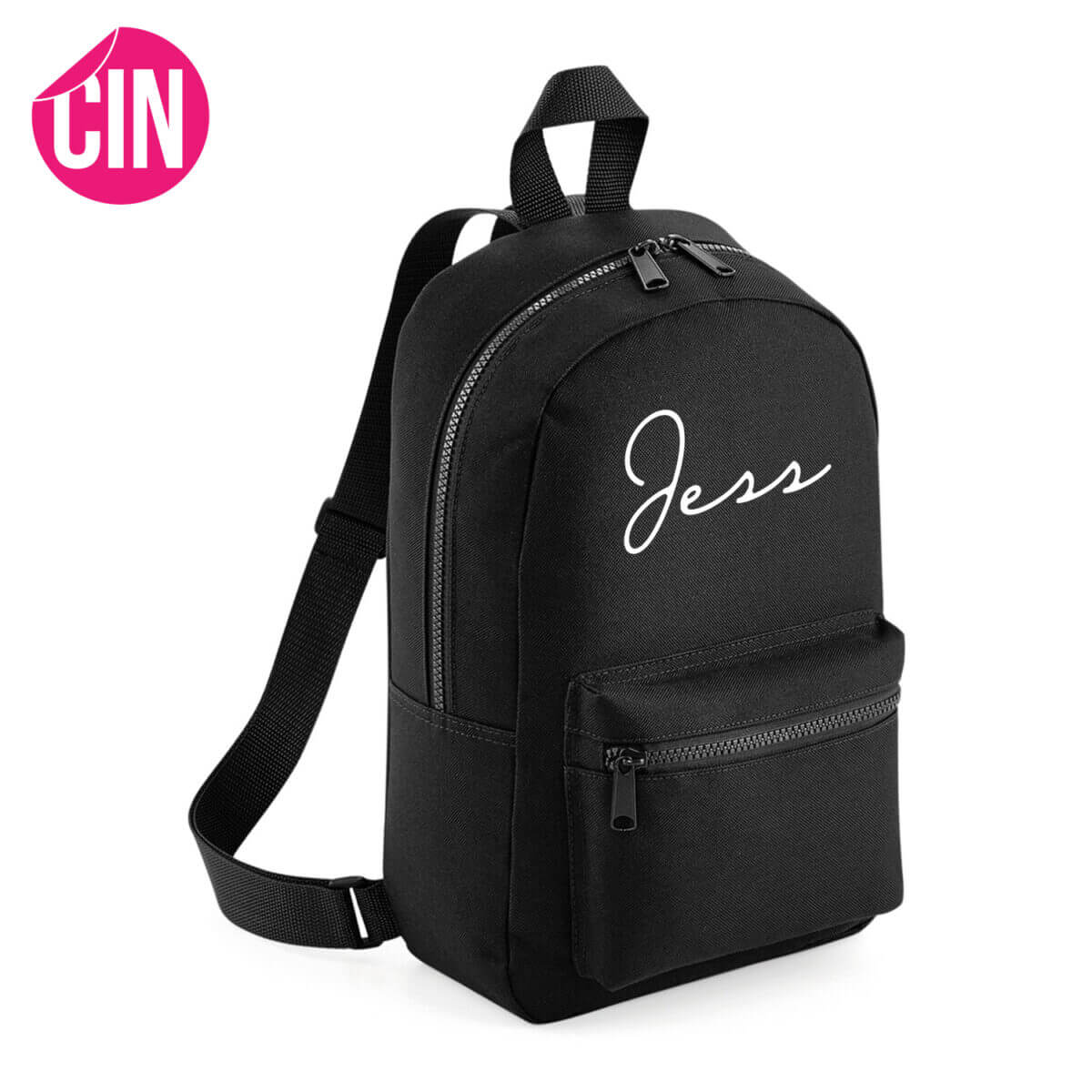 Chique essential mini backpack met naam Cindysigns