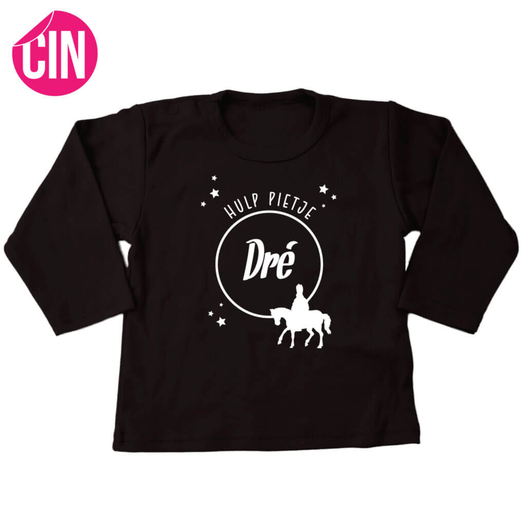 Zwart sinterklaas shirt cindysigns