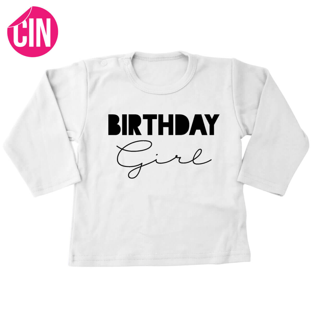 birthday girl t-shirt lange mouw cindysigns