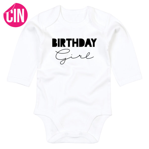 birthday girl romper lange mouw cindysigns