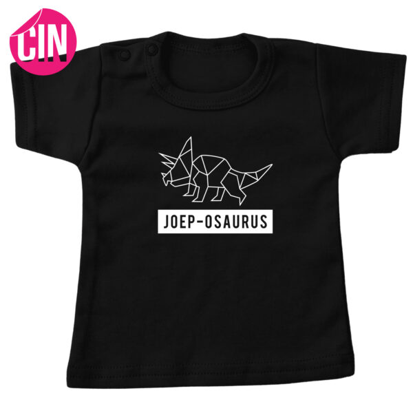 t-shirt naam-osaurus korte mouw zwart