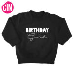 sweater birthday girl zwart cindysigns