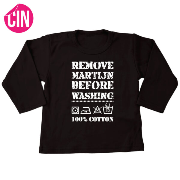 shirt remove baby lange mouw zwart