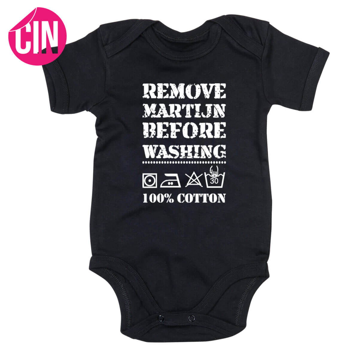 romper remove baby korte mouw zwart