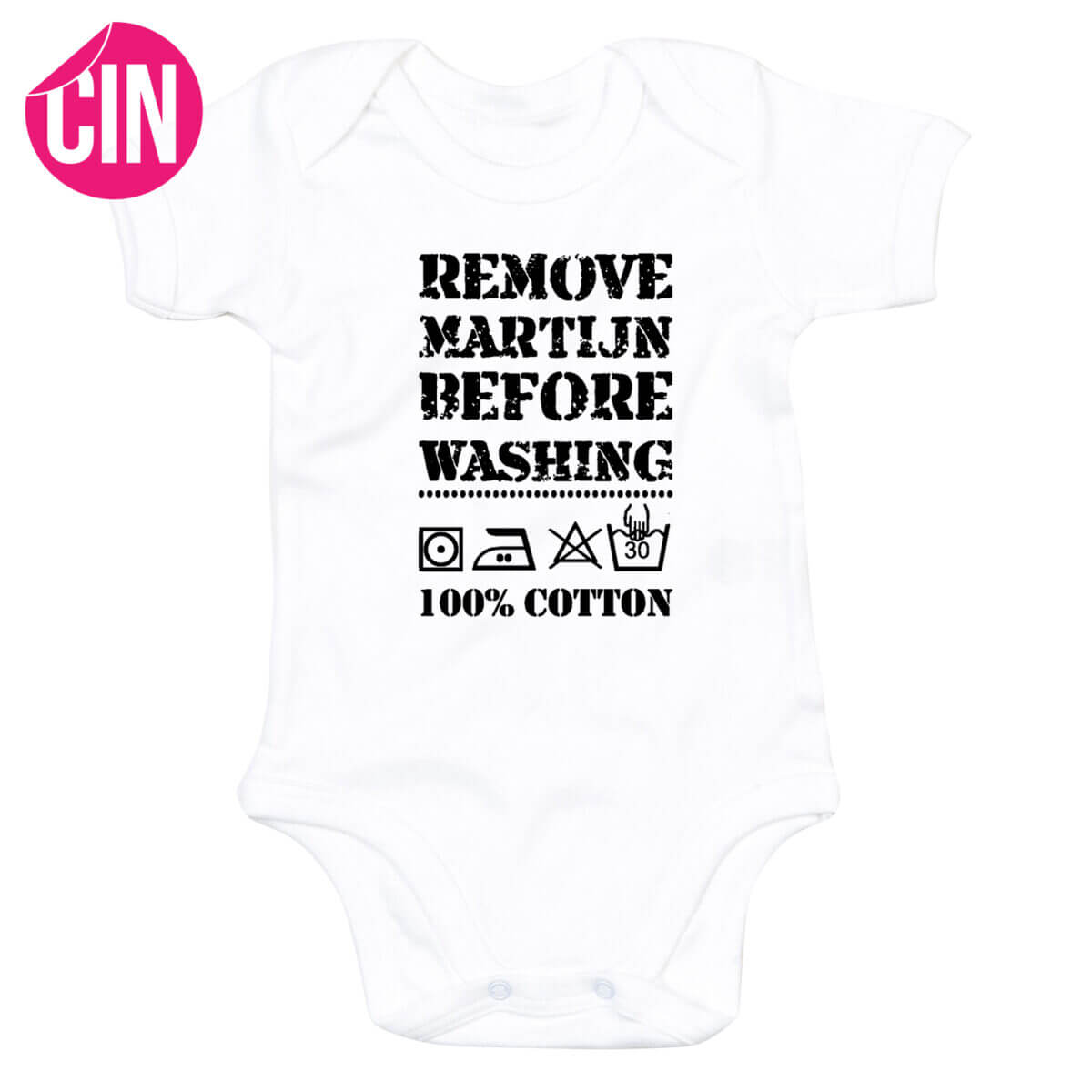 romper remove baby korte mouw wit