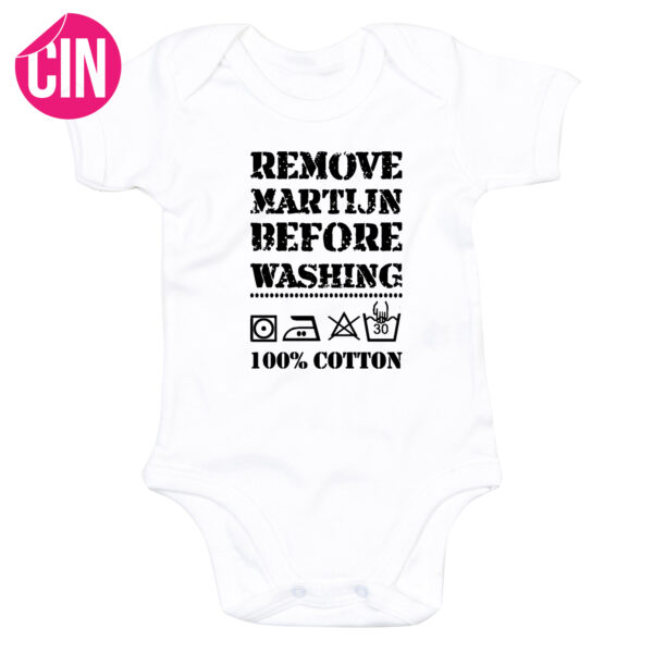 romper remove baby korte mouw wit