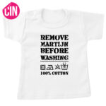 t-shirt remove baby korte mouw wit