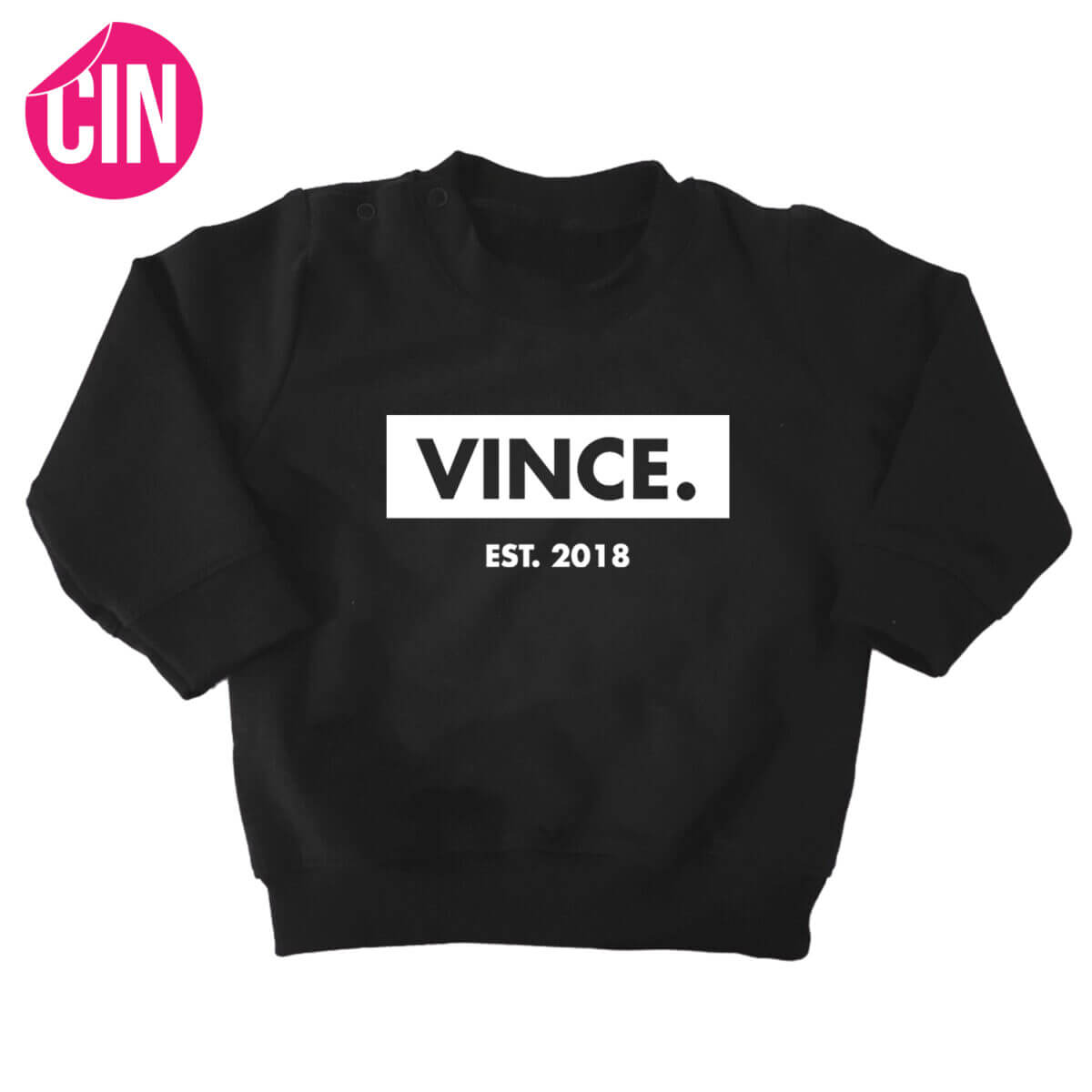 sweater name & year zwart