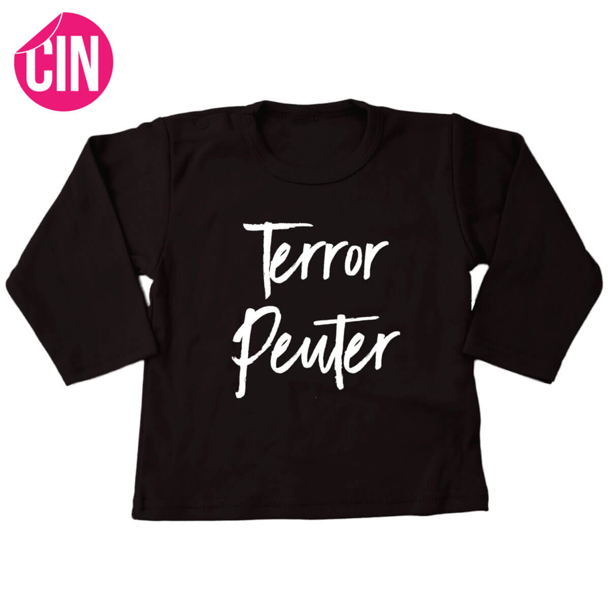 t-shirt terror peuter zwart lang