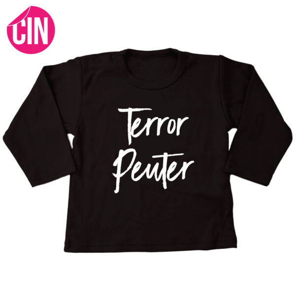 t-shirt terror peuter zwart lang