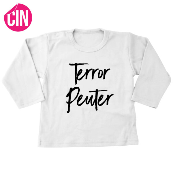 t-shirt terror peuter wit lang