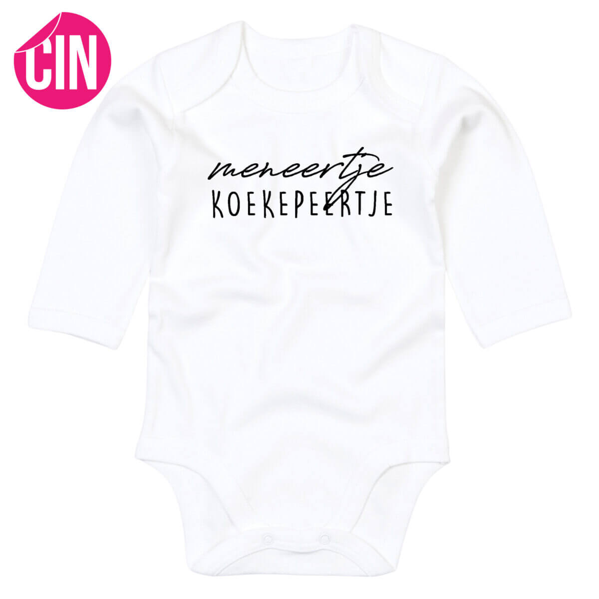 romper meneertje koekepeertje lang wit