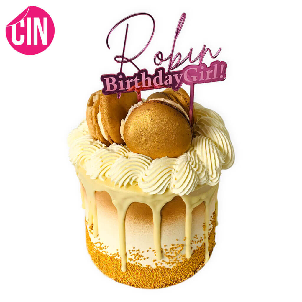 Birthday girl Taarttopper verjaardag Caketopper Cindysigns