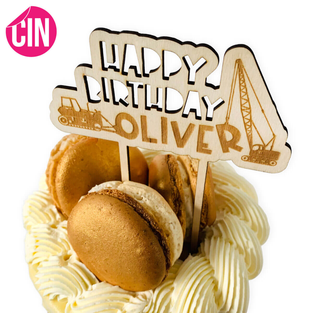 Met naam Taarttopper verjaardag Caketopper Cindysigns