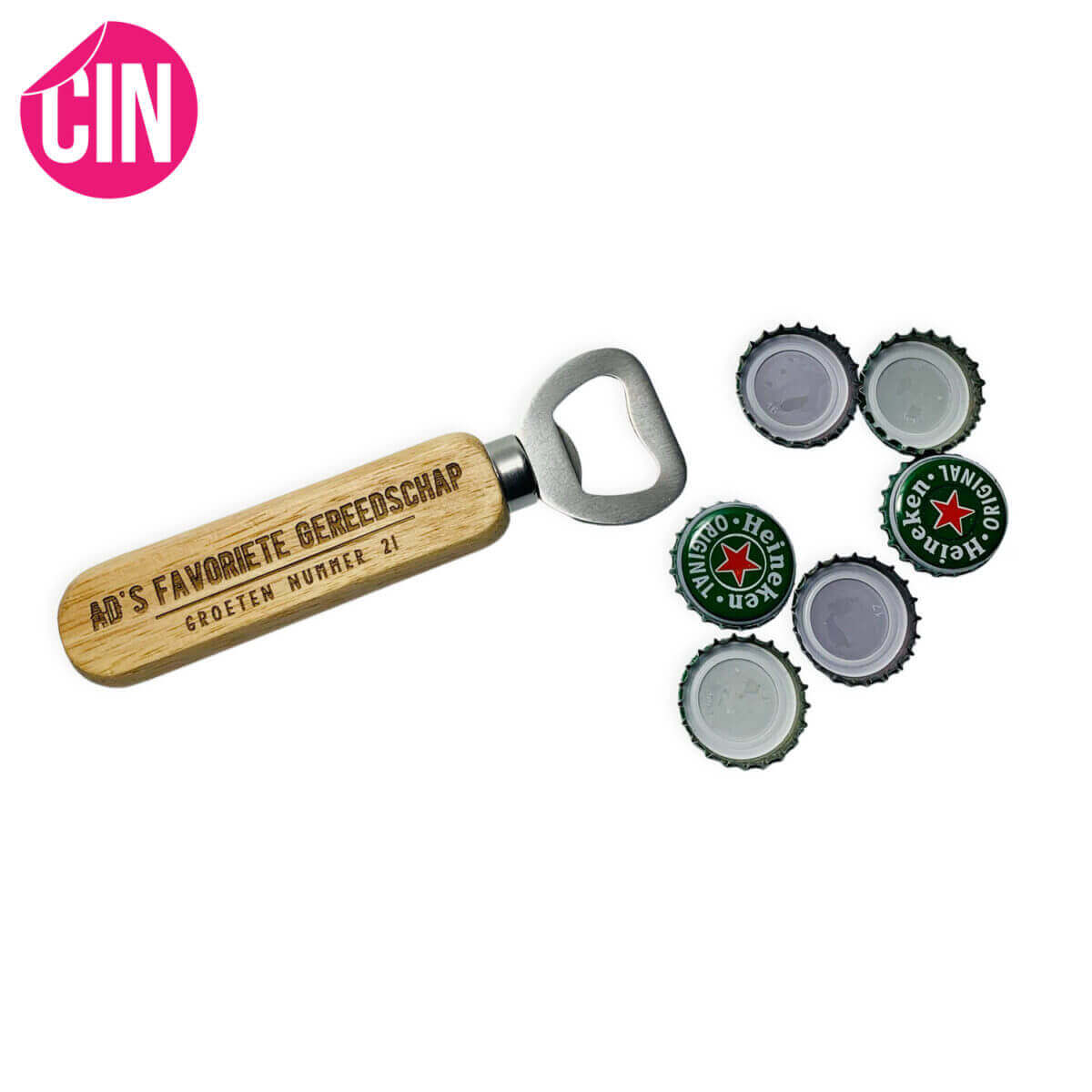 Bieropener flessenopener met naam Cindysigns