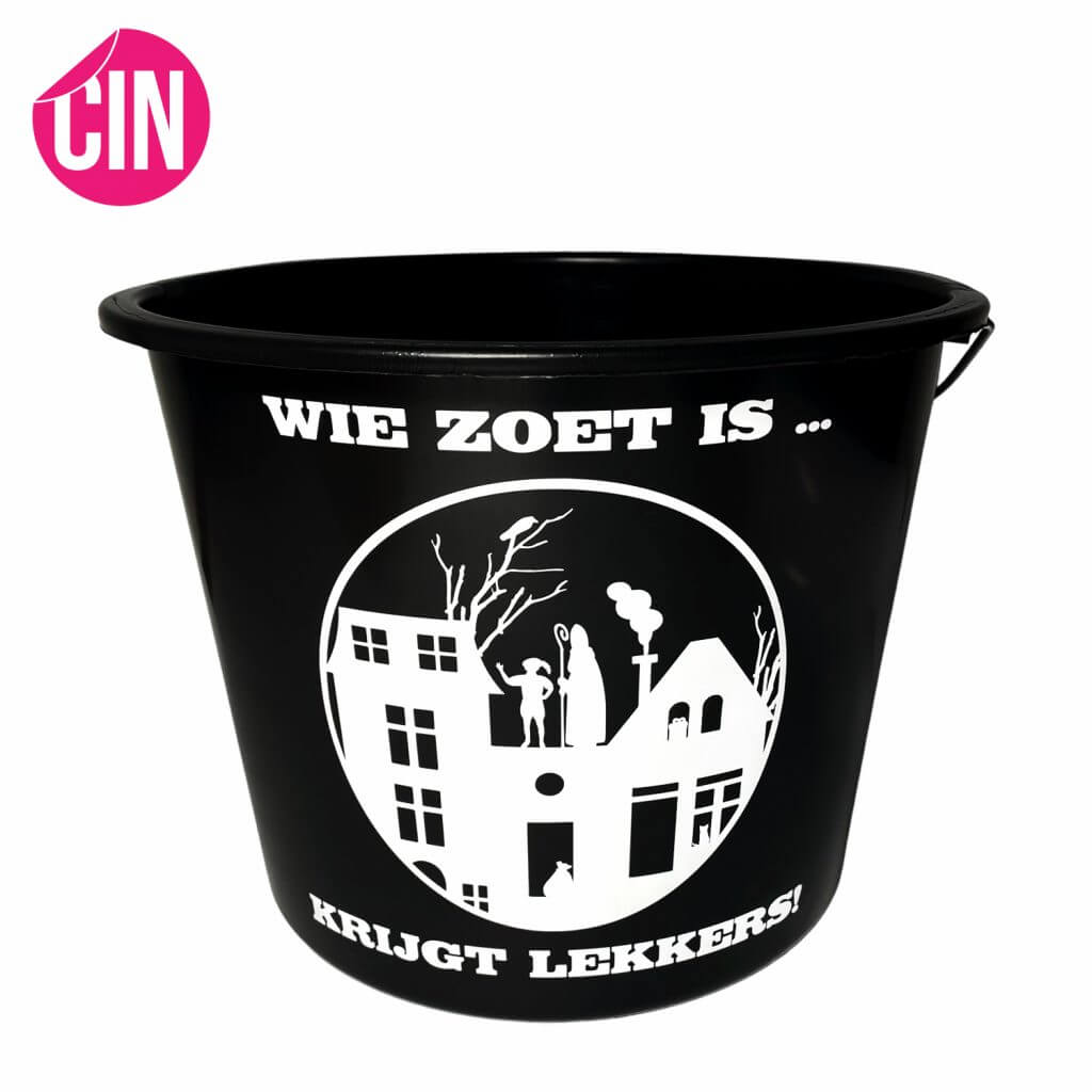 Wie zoet is krijgt lekkers Sinterklaas emmer Cindysigns