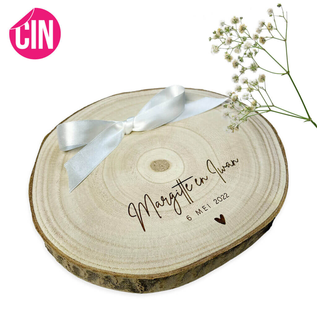 Trouwen wedding ringenplankje cindysigns